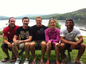 Hugues, Mark, And I with parents at Lac-Sergent